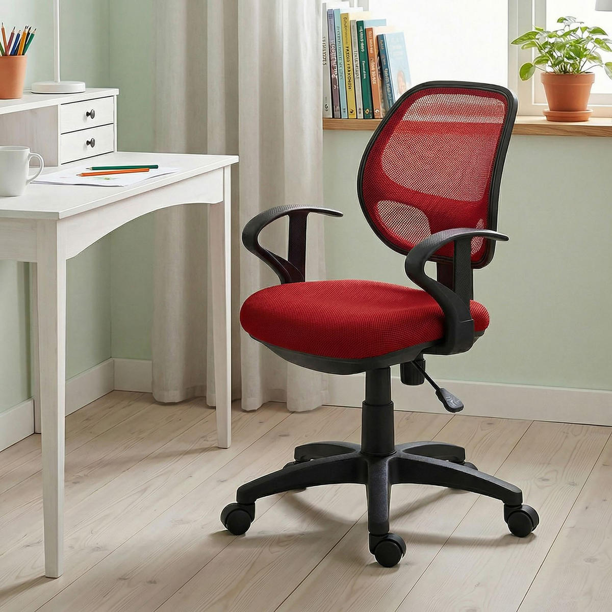 KINDERDREHSTUHL COOL - Rot, Textil (58/97/58cm) - IDIMEX