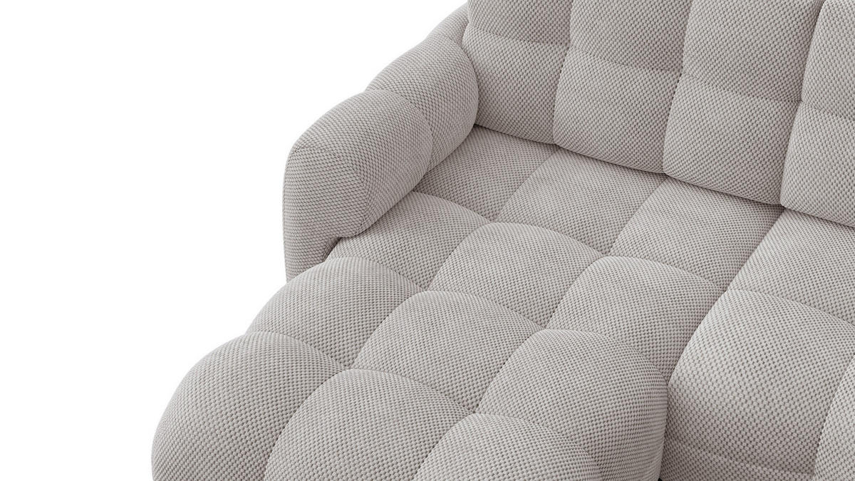 ECKSOFA MELLOW 4-Sitzer, beige - Beige/Schwarz, Holz/Textil (262/156cm) - Courtois Laville