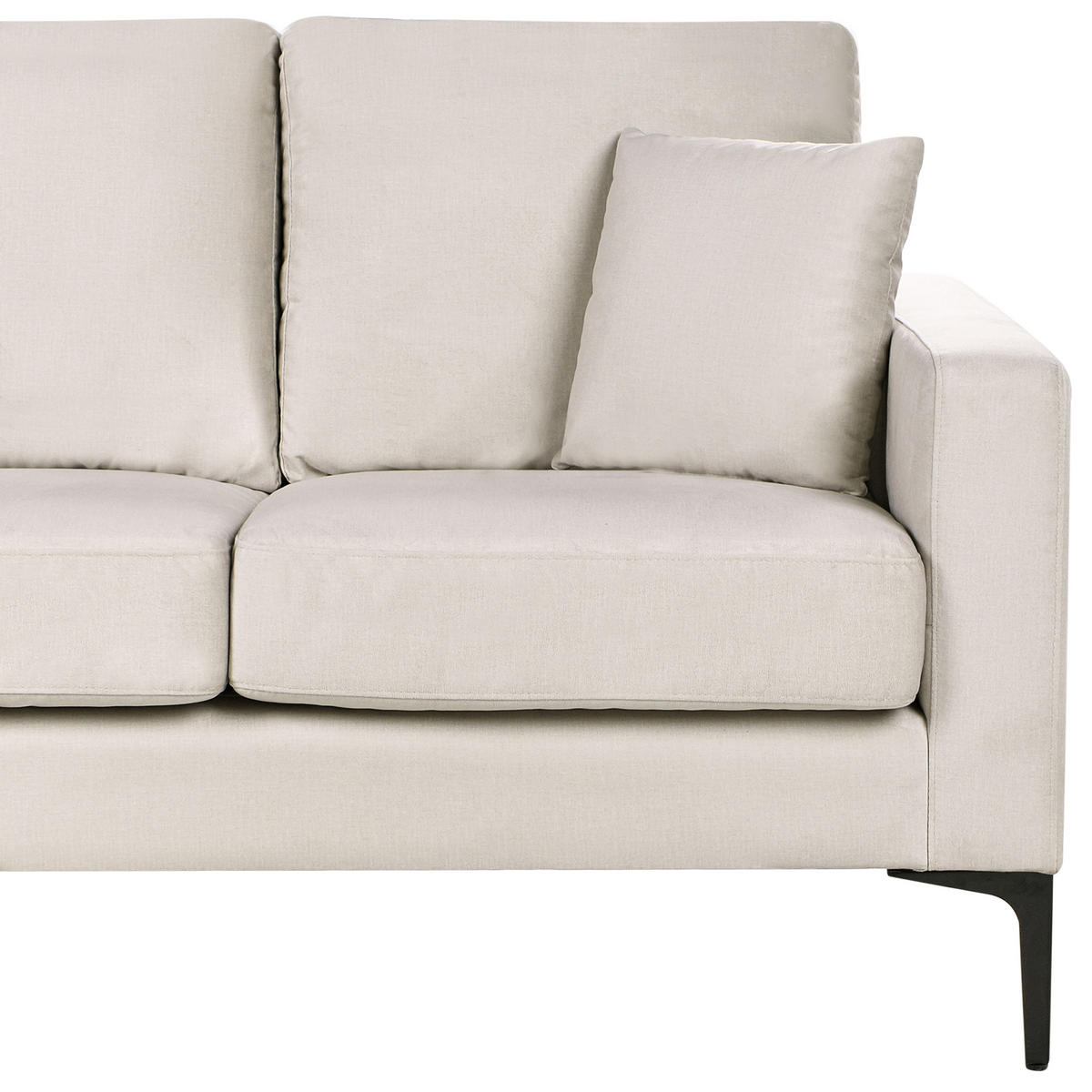 POHOVKA 3-místná Látka Světle béžová Gavle - béžová, textil (183/83/78cm) - Beliani