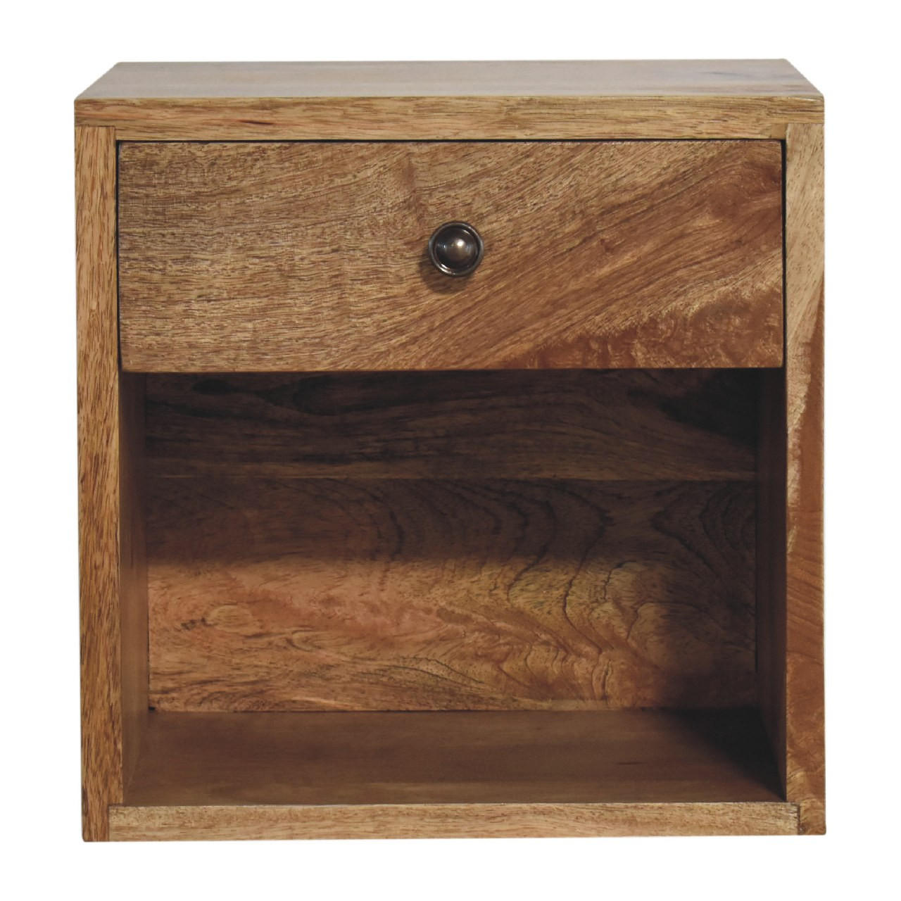NACHTTISCH Levitate - Kastanienfarben/Messingfarben, Holz/Metall (30/30/25cm) - Artisan Furniture