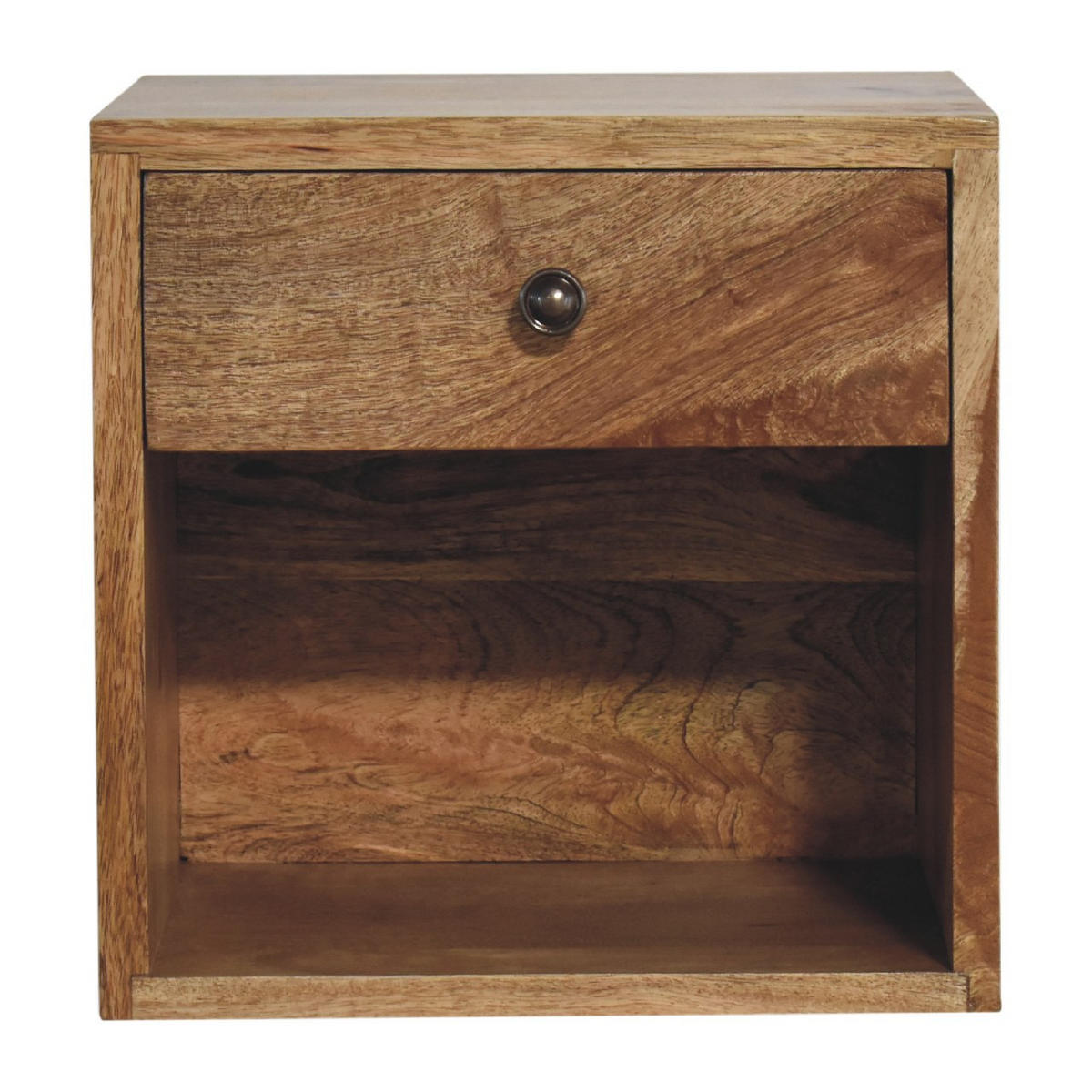 NACHTTISCH Levitate - Kastanienfarben/Messingfarben, Holz/Metall (30/30/25cm) - Artisan Furniture