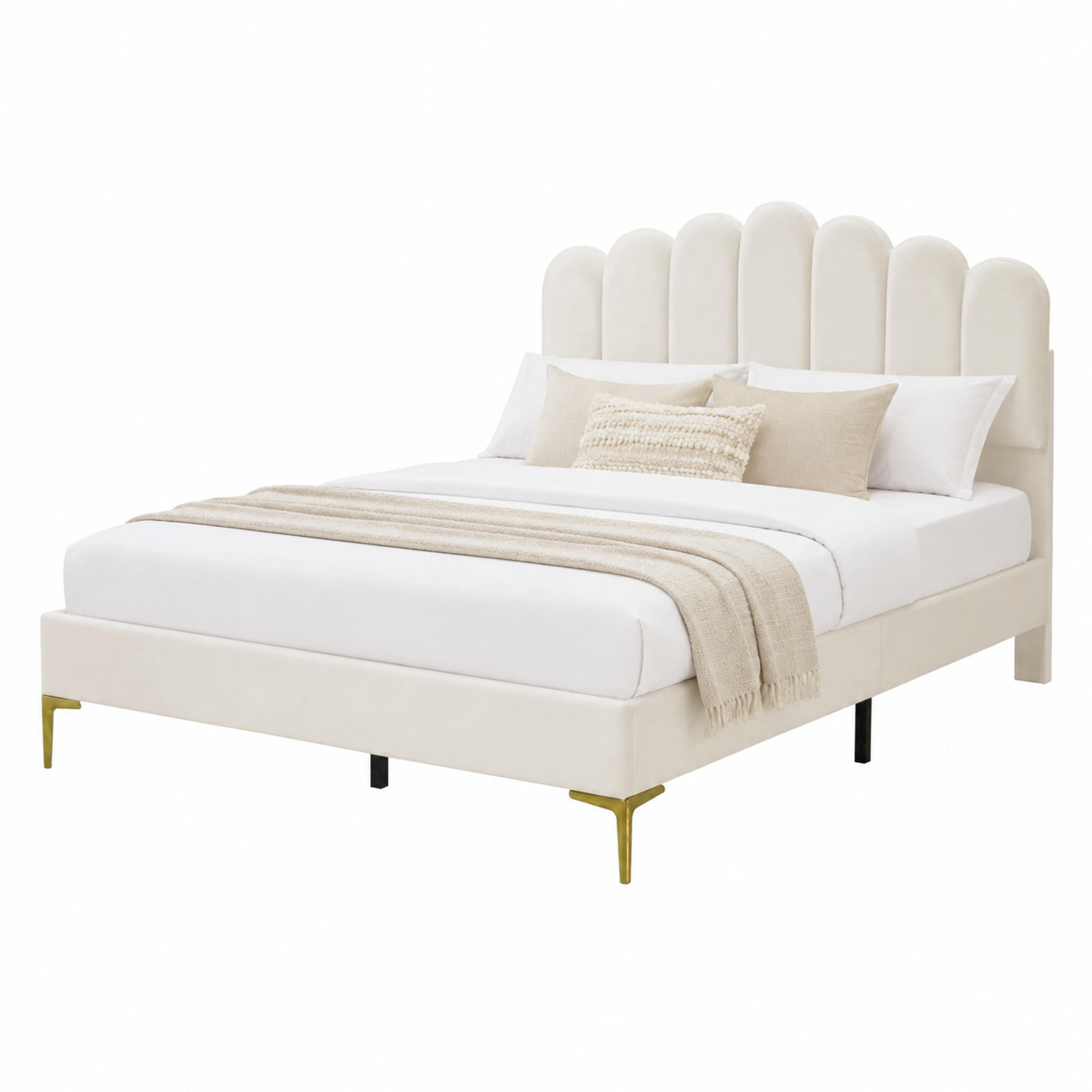 Beauniv Polsterbett Beige 140x200 cm