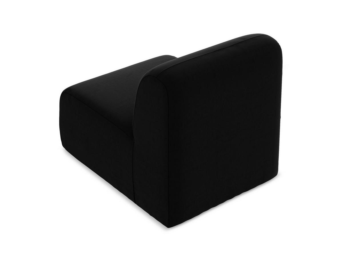 SOFAELEMENT Samt Stoff Schwarz - Schwarz, Holzwerkstoff/Kunststoff (70/75/94cm) - Makamii