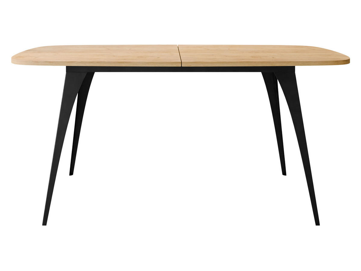 ESSTISCH Aura 160 - Eichefarben/Schwarz, Holzwerkstoff/Metall (90/160/76cm) - MIRJAN24