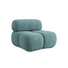 SESSEL Chenille Stoff Blau - Blau/Beige, Kunststoff/Textil (96/70/95cm) - Makamii
