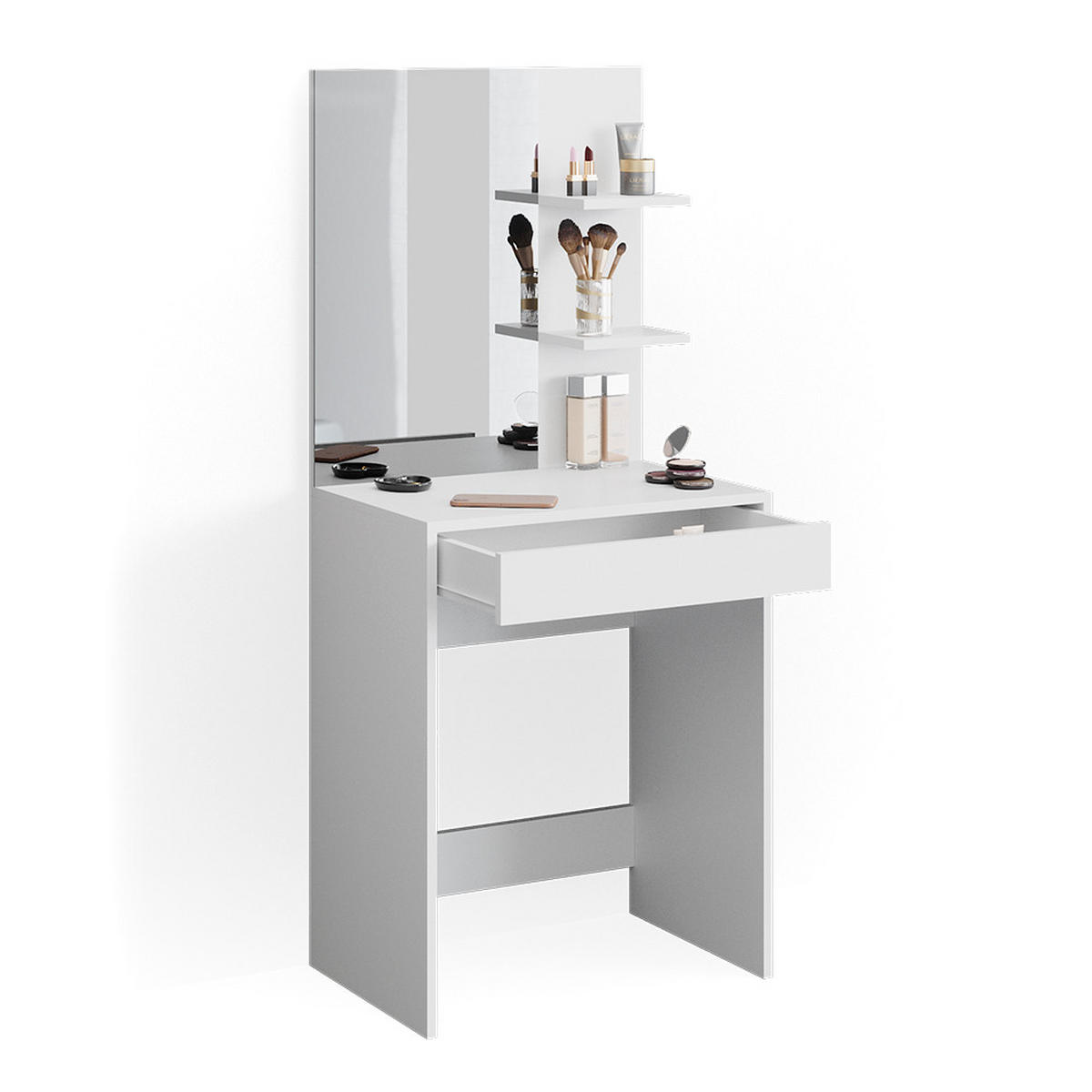 SCHMINKTISCH Isabelle Weiß 60 cm - Weiß, Holzwerkstoff (60/140/40cm) - Vicco