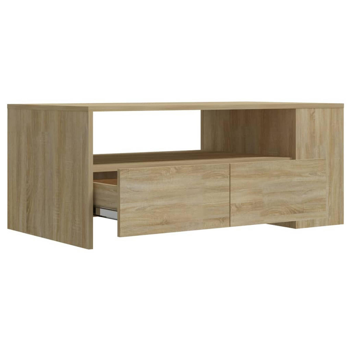 COUCHTISCH Sonoma-Eiche 102x55x42 cm Holzwerkstoff - Braun, Holzwerkstoff (102/55/42cm) - furnicato