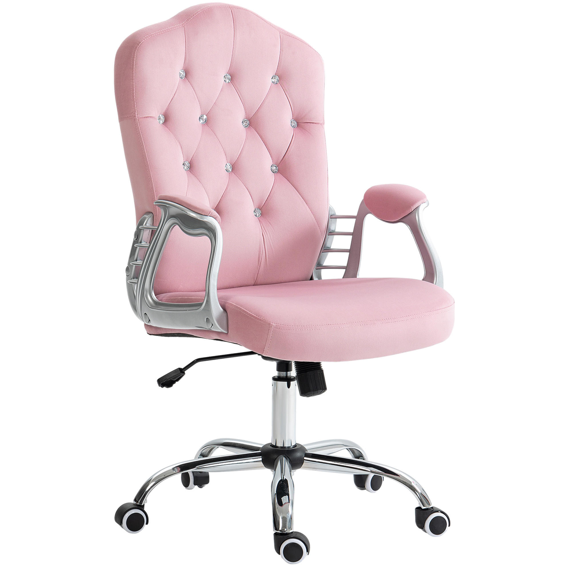 DREHSTUHL 61/104-114/61 cm Pink aus Polyester mit Wippfunktion - Pink, Kunststoff (61/114/61cm) - OKMYHOME