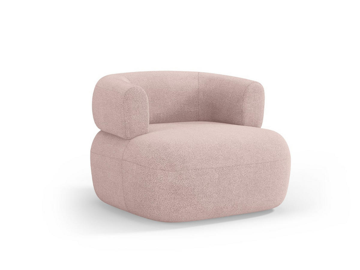 SESSEL Jenny aus Boucle puderrosa - Pink, Textil (88/73/90cm) - Micadoni