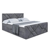 BOXBETT BARWA-Z - 180x200 cm - H4 - Dunkelgrau - Dunkelgrau, Holzwerkstoff (180/200cm) - ALTDECOR