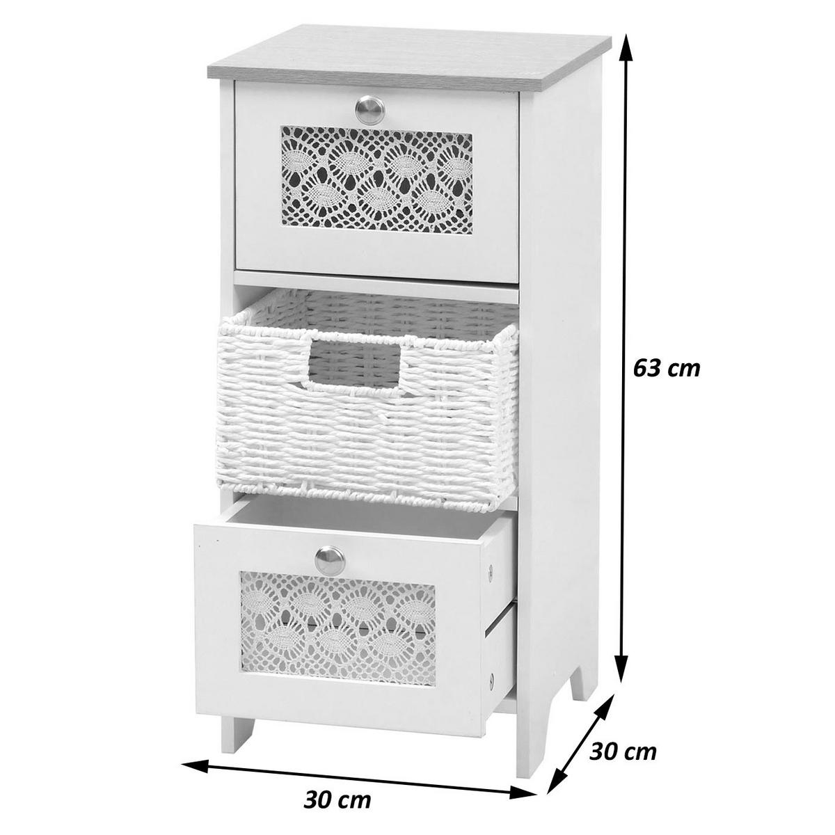 KOMODA Hnědá - hnědá, dřevo (30/63/30cm) - MCW