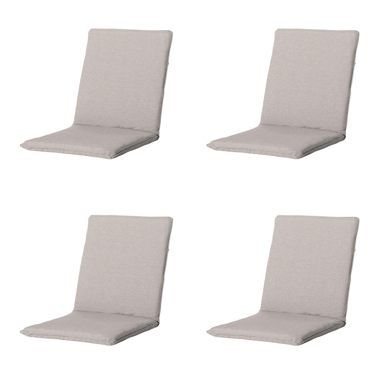 GARTENSTUHLKISSEN Neapel 97/49 cm 4er-Set - Taupe, Textil (49/6/97cm) - Madison