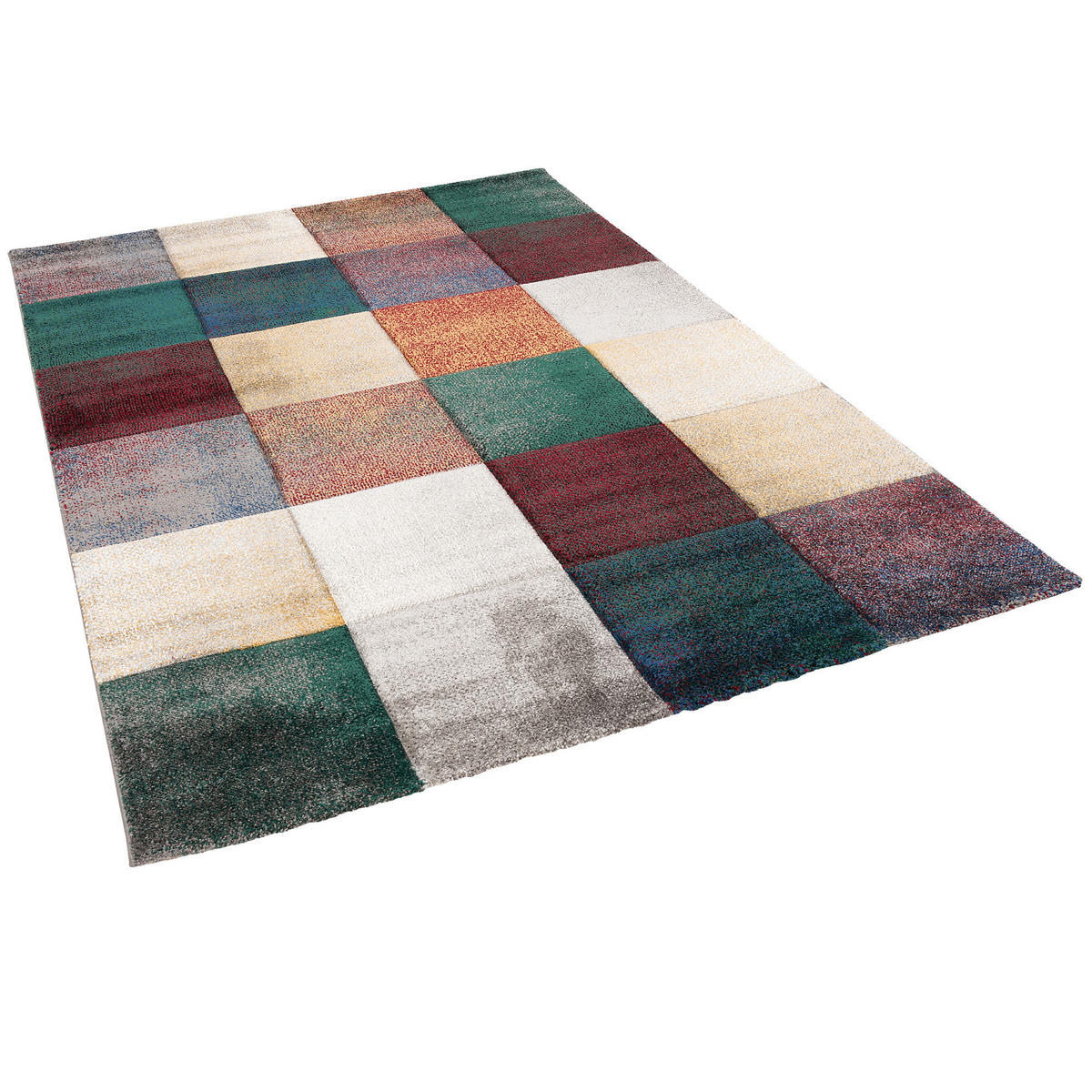 DESIGNER TEPPICH MAUI ROST KARO - Grün, Textil (120/170cm) - Pergamon