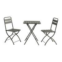 GARTENESSGRUPPE im Set - 2 -Sitzer - Stahl - anthrazitgrau - MIRMANDE - Anthrazit, Metall - Vente-Unique