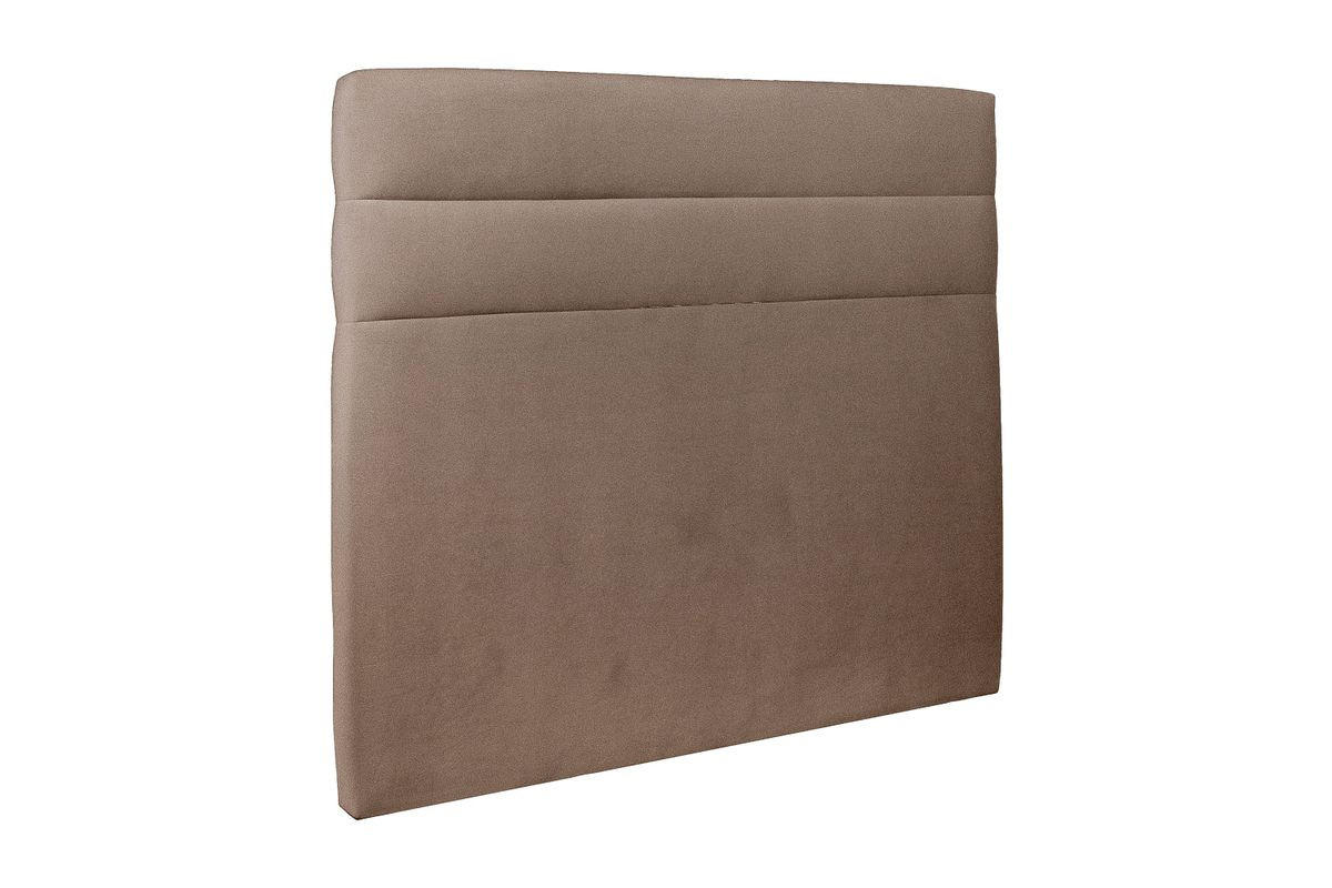 KOPFTEIL Modell Linien – Taupe Samtstoff 200 cm - Taupe/Beige, Karton/Holz (200/120/10cm) - Sommeil de Plomb