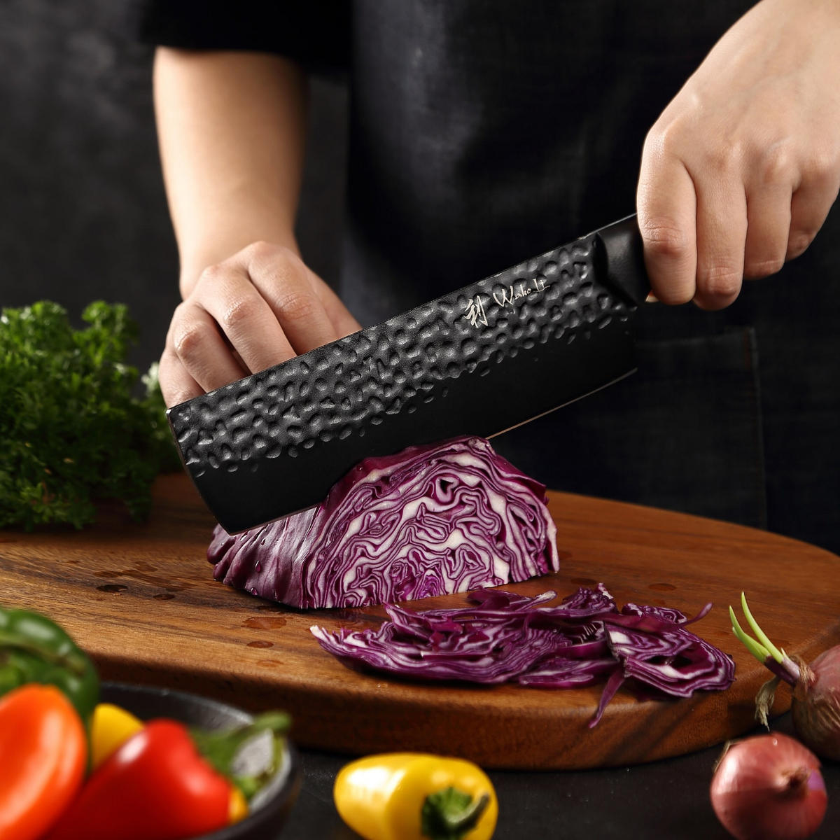 NAKIRIMESSER 18 cm - Schwarz, Metall (1cm) - Wakoli