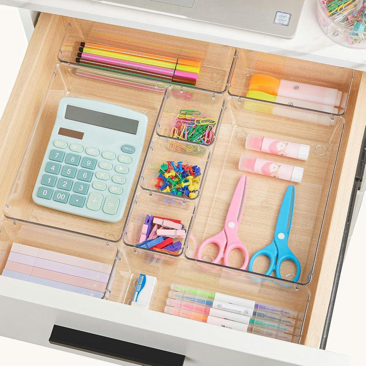 SCHUBLADEN Organizer 44-teiliges Set transparent - Transparent, Kunststoff (15.3/25.3/23.6cm)