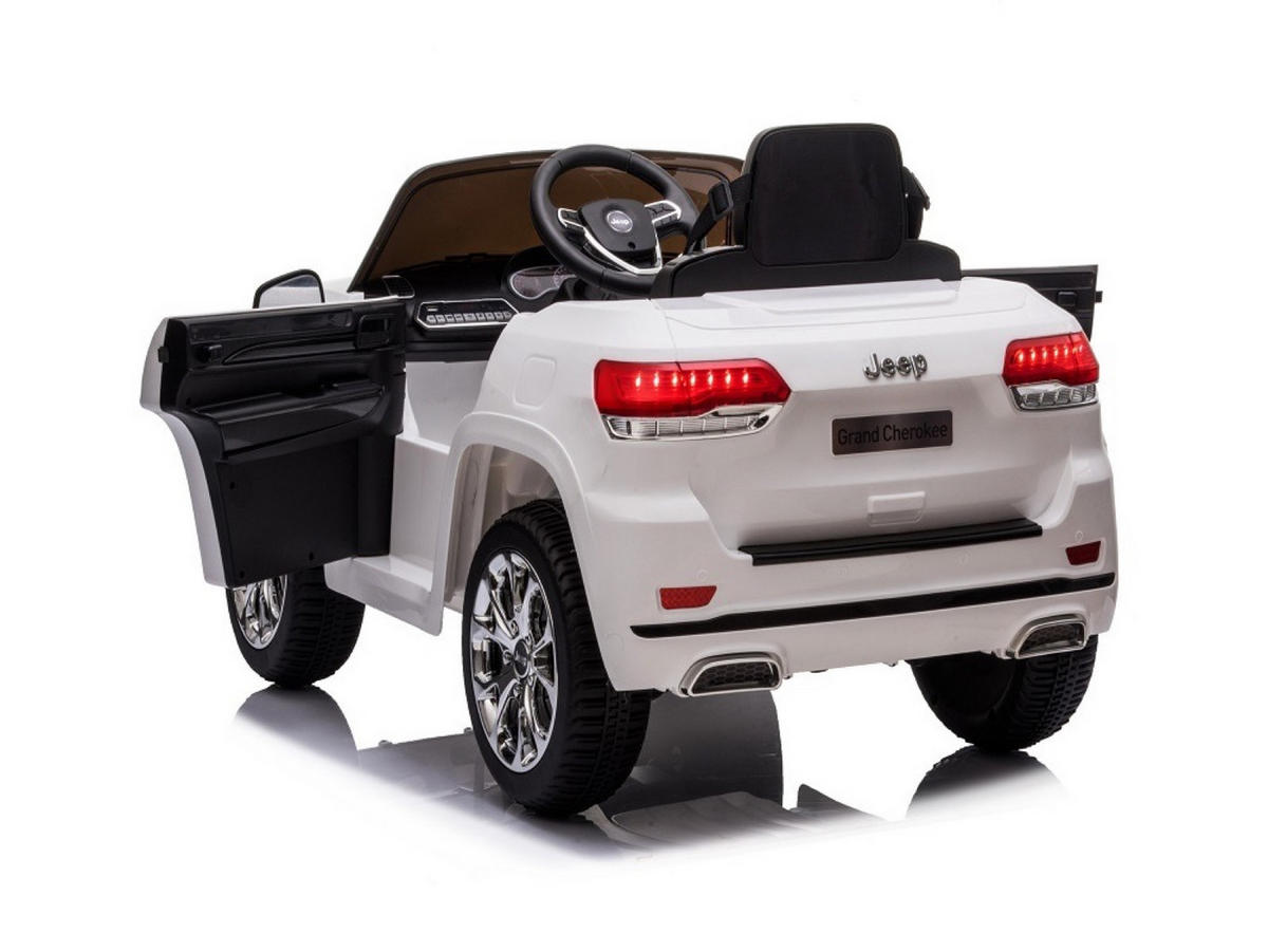 KINDER ELEKTROAUTO Jeep Grand Cherokee weiß - Weiß, Kunststoff (114/76/58cm) - TPFLiving