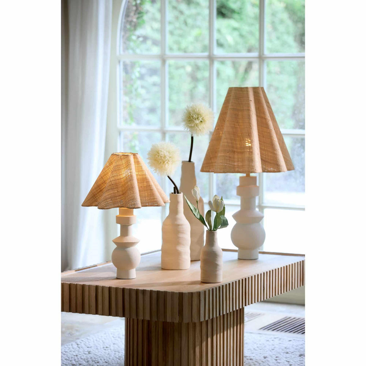 LAMPENFUSS Esino Weiß 12/12/26 cm - Weiß, Metall (12/12/26cm) - Light & Living