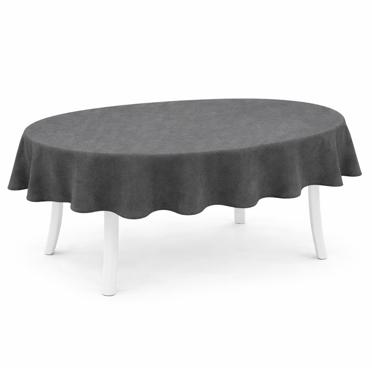 TISCHDECKE Garten Weichschaum 140x180cm - Anthrazit - Anthrazit, Kunststoff (180/140cm) - Bestlivings