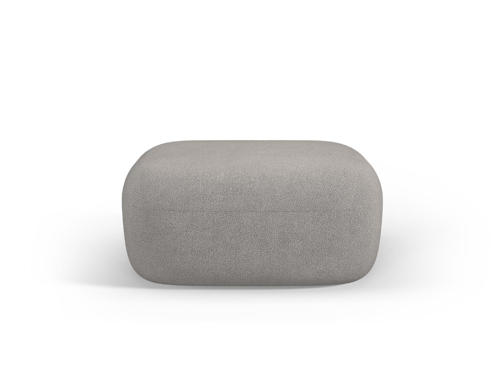 POUF Jenny aus Boucle hellgrau - Hellgrau, Textil (88/40/90cm) - Micadoni