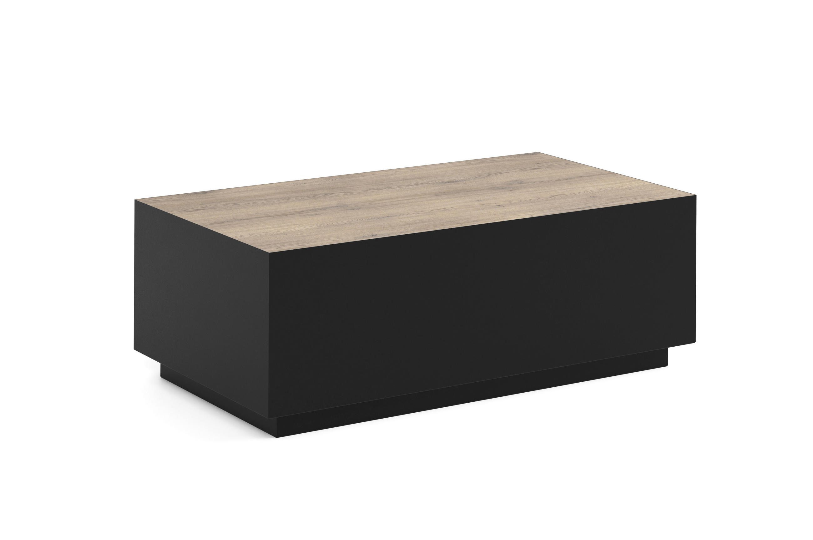 COUCHTISCH MORISS - Schwarz/Sonoma Eiche, Holzwerkstoff (55/100/36cm) - Meblini