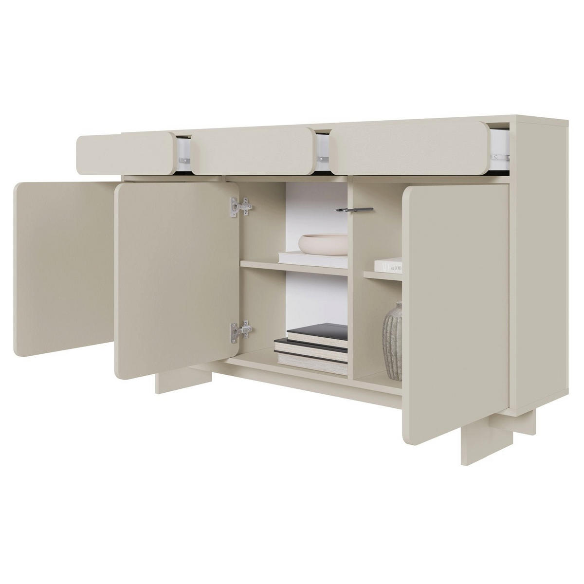 SIDEBOARD Wuwu Greige 150 cm - Taupe, Holzwerkstoff (150.5/88/35cm) - Selsey