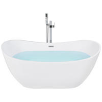 BADEWANNE FREISTEHEND 77x170x72 cm weiß Antigua - Weiß, Kunststoff (77/72/170cm) - Beliani