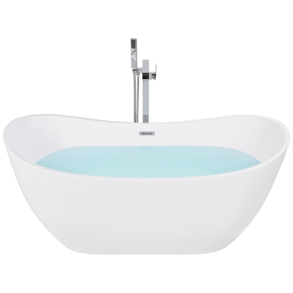 BADEWANNE FREISTEHEND 77x170x72 cm weiß Antigua - Weiß, Kunststoff (77/72/170cm) - Beliani