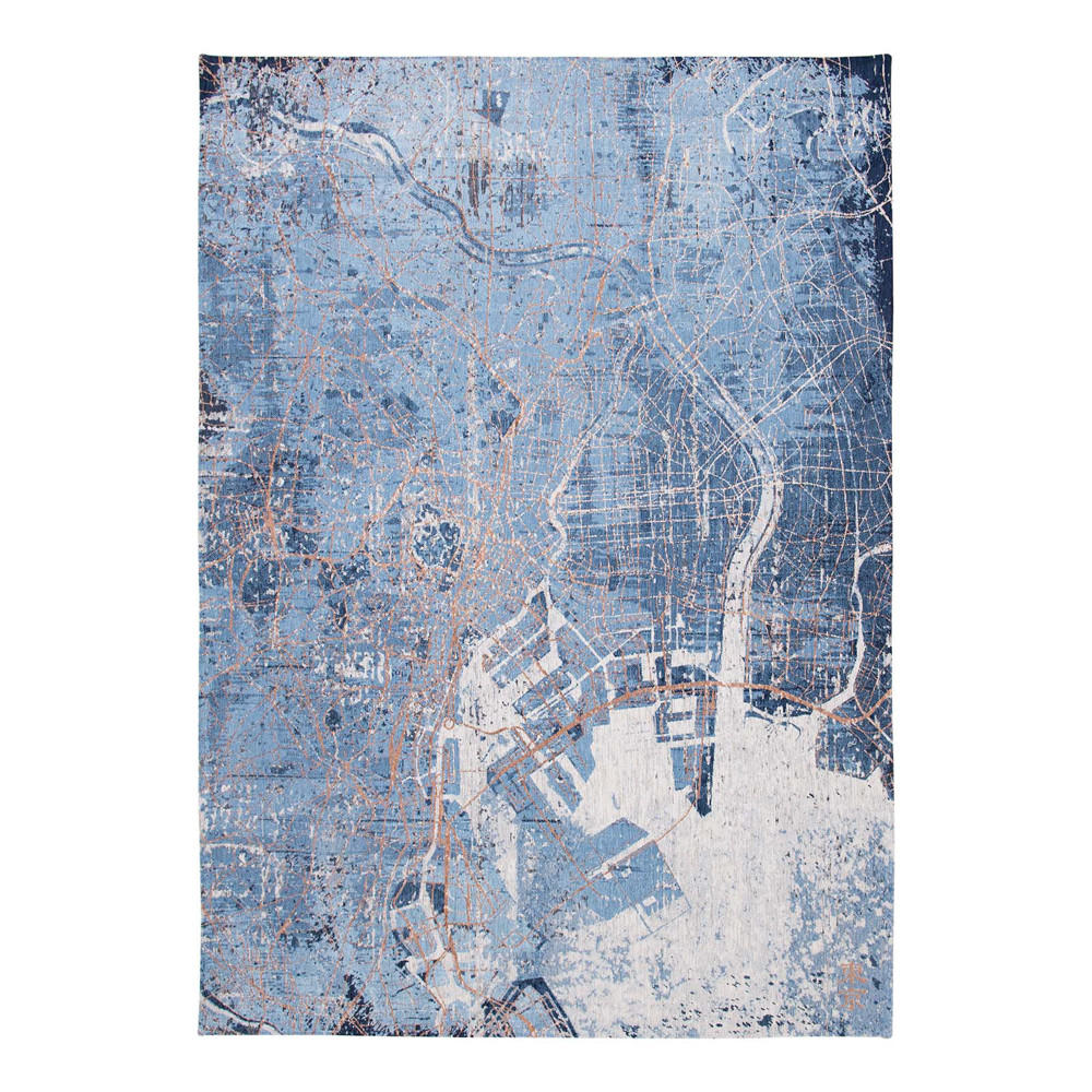 TEPPICH Conductive Blue Cities 170/240 cm - Blau, Textil (170/240cm) - Louis De Poortere