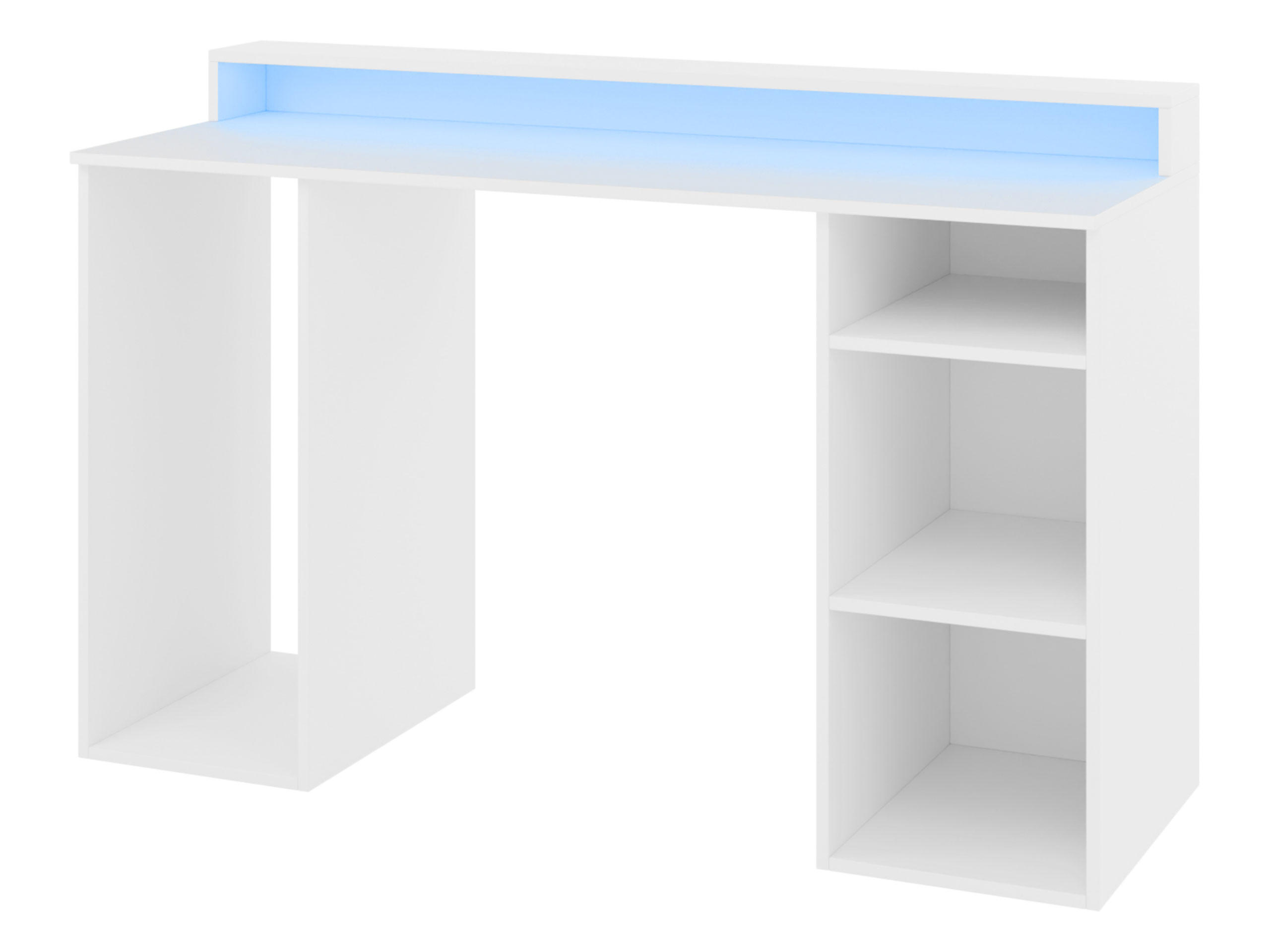 SCHREIBTISCH Gamer I - Weiß, Holzwerkstoff (48/138/90cm) - MIRJAN24