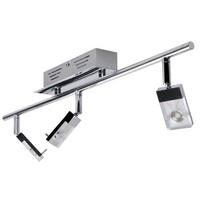 LED DECKENLEUCHTE Metall Silber - Silberfarben, Metall (60/17/17cm)