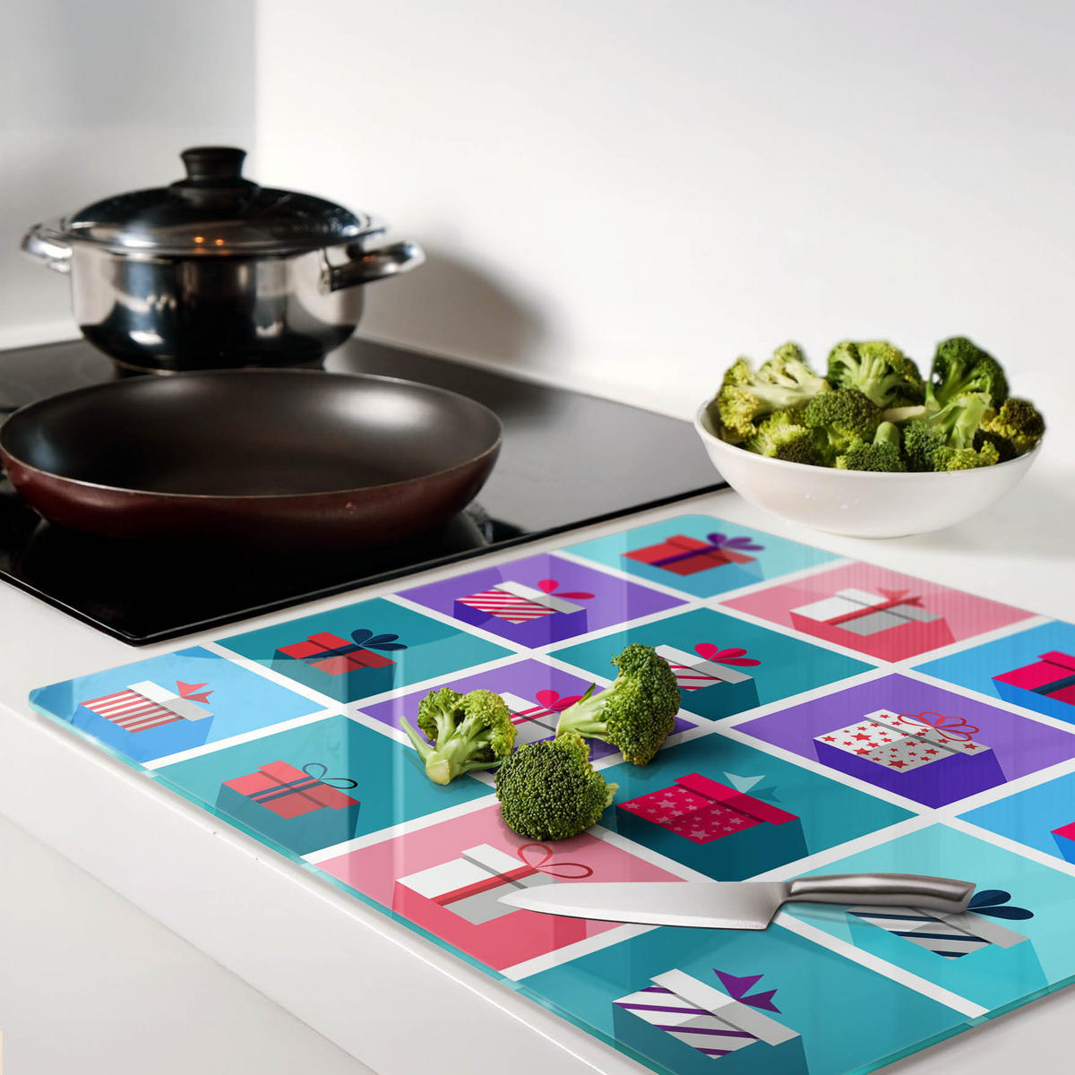 GLASPLATTE 60x52 cm Geschenke - Multicolor, Glas (60/0.4/52cm) - TULUP