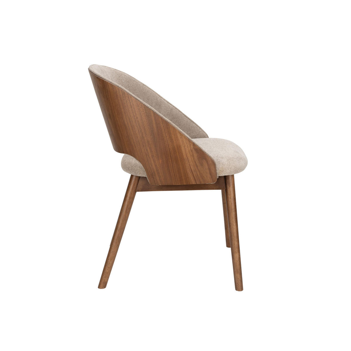 ESSZIMMERSTUHL Velore Nussbaum/ Beige - Beige, Kunststoff (49/78/58cm) - Dutchbone