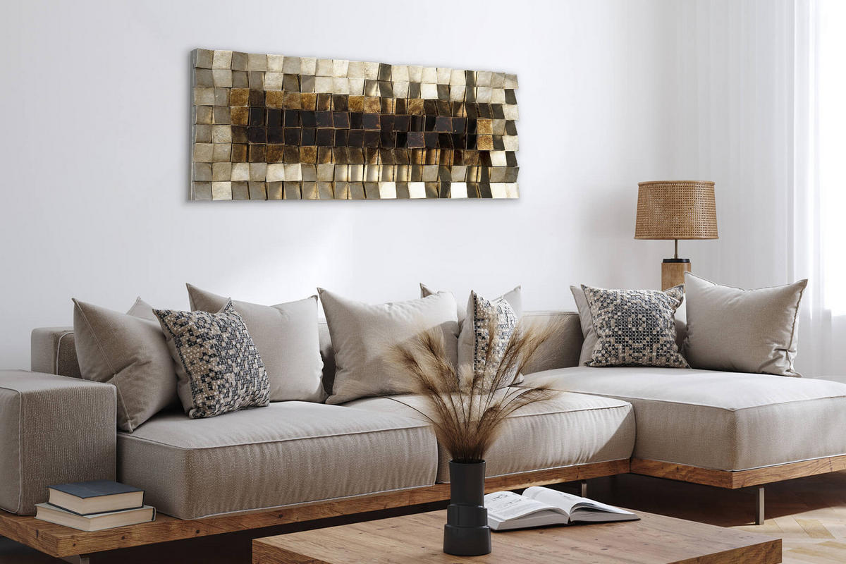 WANDBILD Braun 127/55 cm - Braun, Holz/Kunststoff (8.05/55cm) - KUNSTLOFT