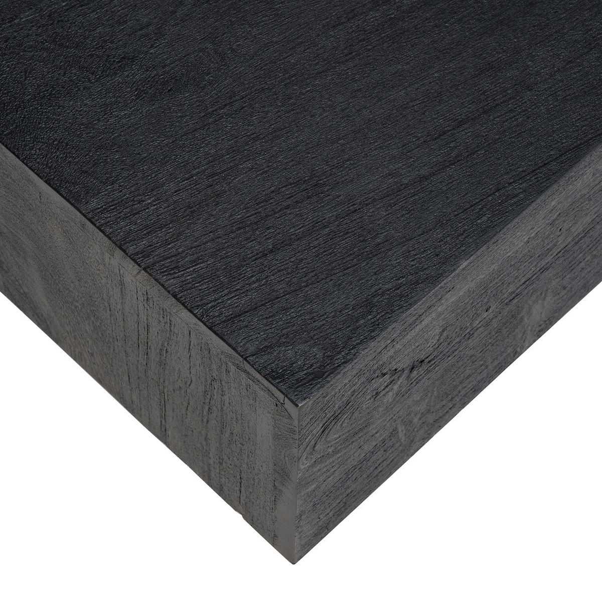 COUCHTISCH - Akazie massiv Schwarz - Schwarz/Akaziefarben, Holz (45/120/35cm) - home24