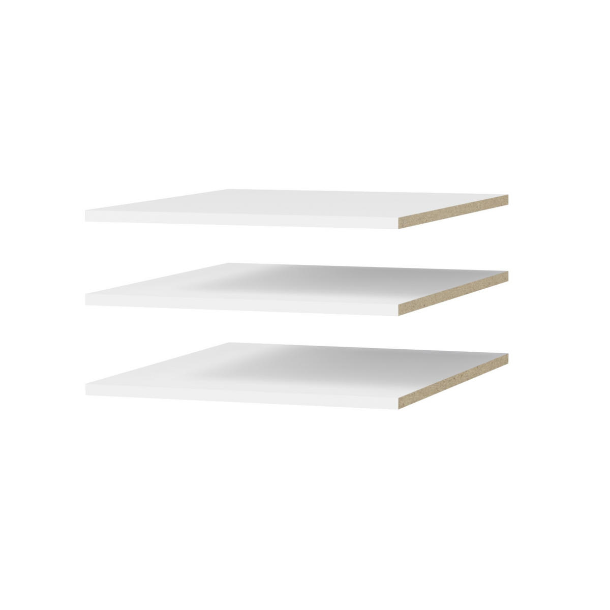 EINLEGEBÖDEN für Schrank Napoli 1D 50 Weiß (3 Stück) - Silberfarben/Schwarz, Holzwerkstoff/Kunststoff (47/35/55cm) - mzm24