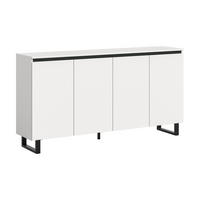 SIDEBOARD Estela (B/H/T: ca. 160/84/36 cm) in weiß/weiß - Weiß, Holzwerkstoff (160/84/36cm)