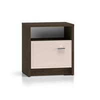 NOČNÝ STOLÍK Kaius Kašmír a tmavé drevo - béžová, kompozitné drevo (50/54.8/35cm) - Petits-meubles