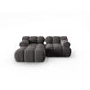 MODULARES-ECKSOFA links Bellis aus Samt dunkelgrau 3 Sitzplätze - Dunkelgrau, Textil (157/191cm) - Micadoni