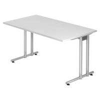 SCHREIBTISCH Serie-N 80/140/74 cm in Weiß - Weiß, Holzwerkstoff (80/140/74cm) - bümö