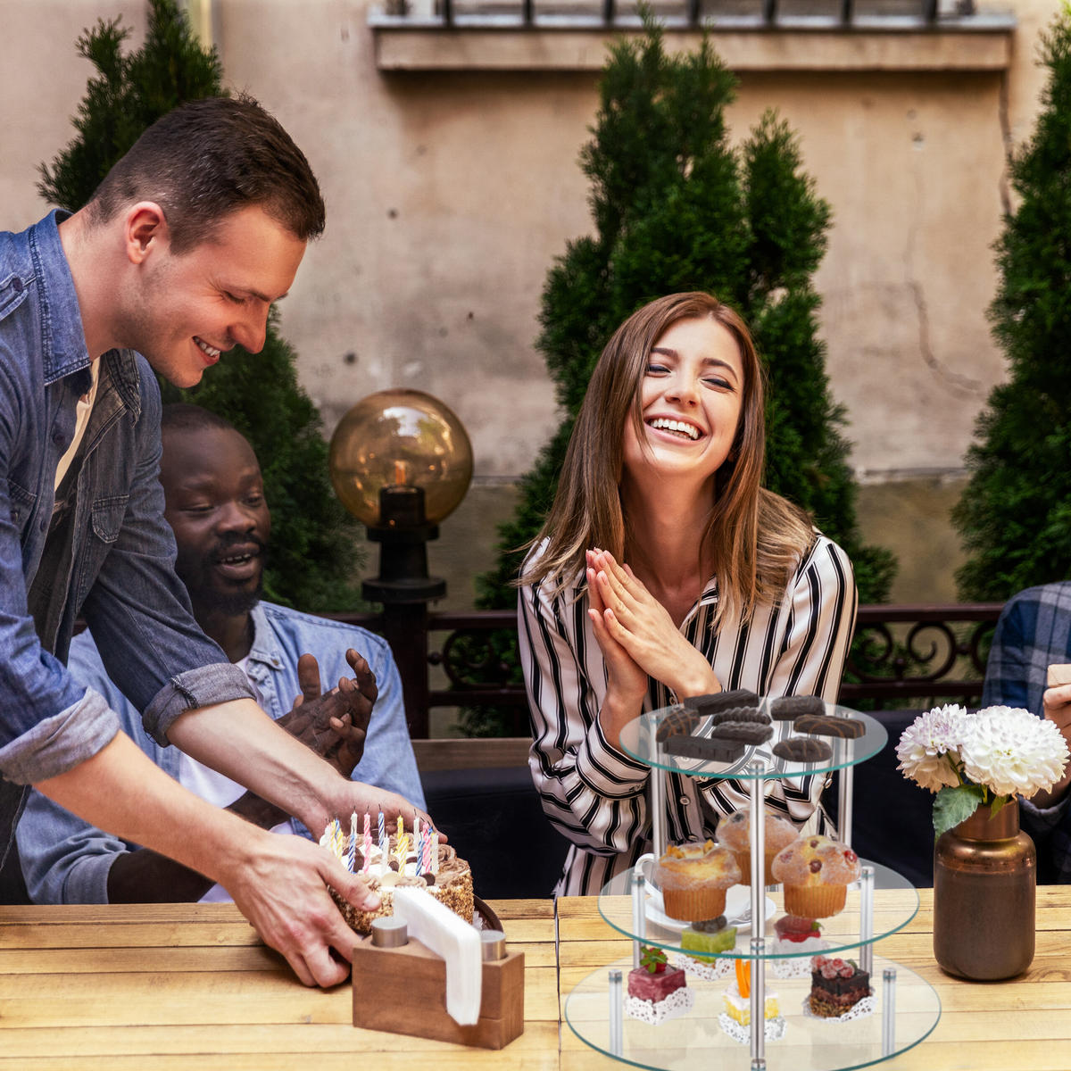 3XTORTENSTÄNDER - Transparent, Glas/Metall (33/15.5cm) - Relaxdays