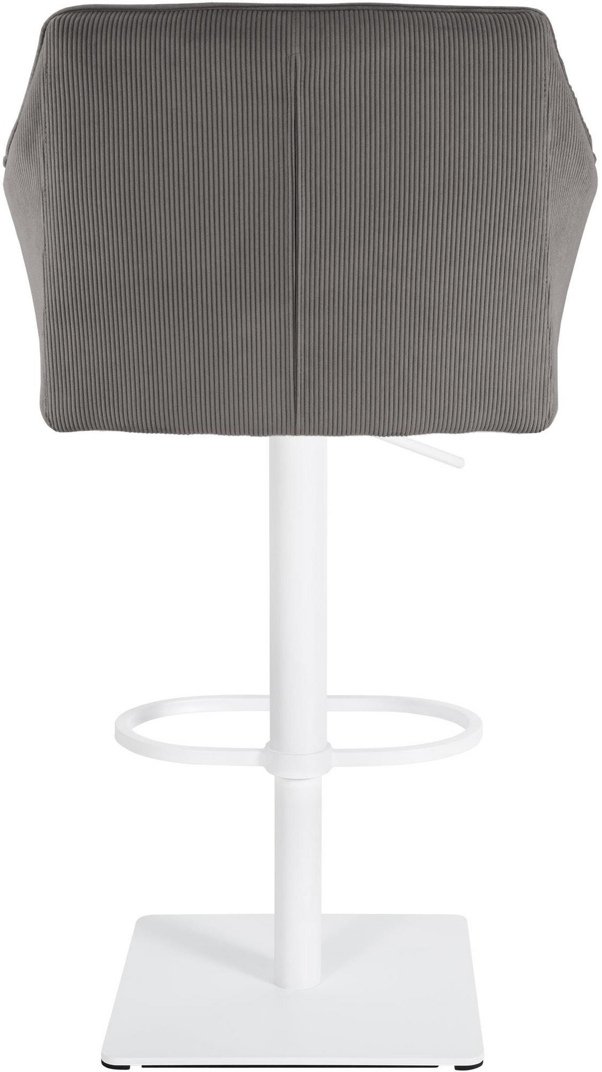 BARHOCKER Cord Taupe - Taupe/Weiß, Textil/Metall (64/88/45cm) - CLP