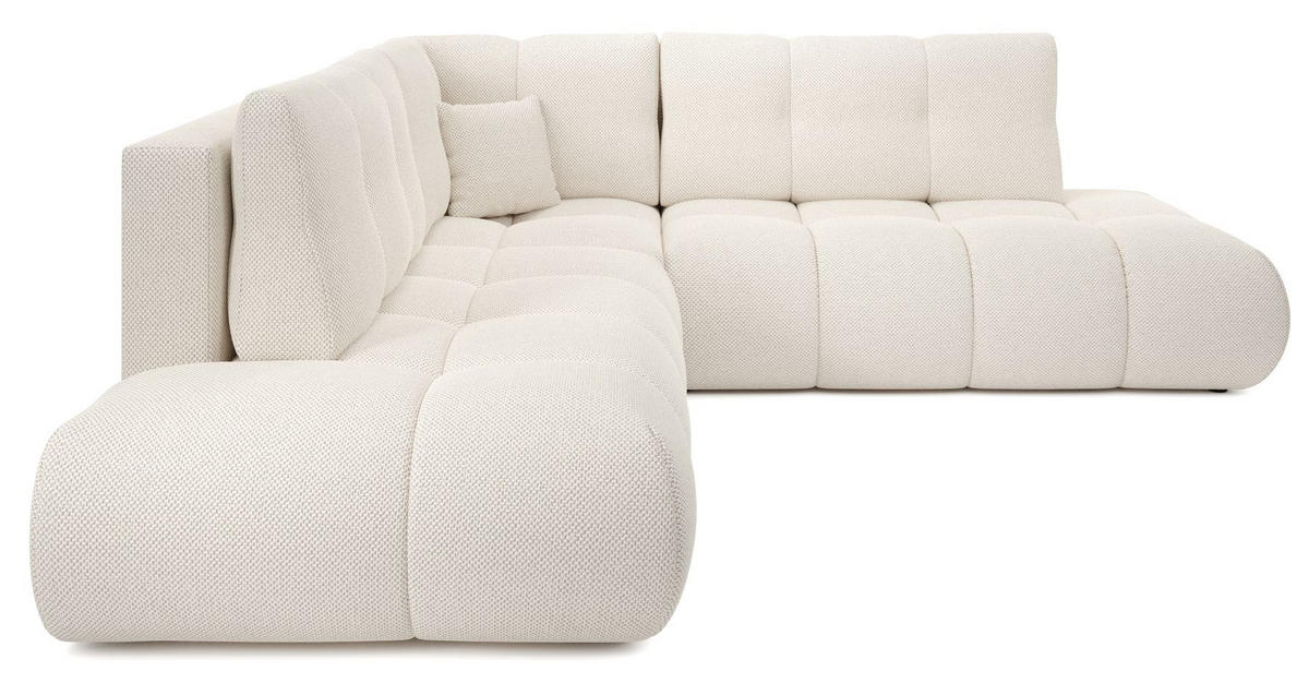 ECKSOFA Ecru SOHI Curio 02 Ausziehbar Mit Schlaffunktion - Ecru, Textil (266.5/266.5cm) - Sepro Meble