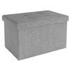 SITZBOX Faltbar mit Stauraum 49/30/30 cm (Grau) - Grau, Textil (30/30/49cm) - Intirilife