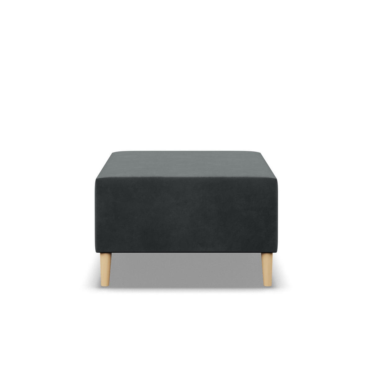 SITZPOUF 70 X 70 BLANK, Dunkelgrau - Dunkelgrau, Textil (71/40/71cm)
