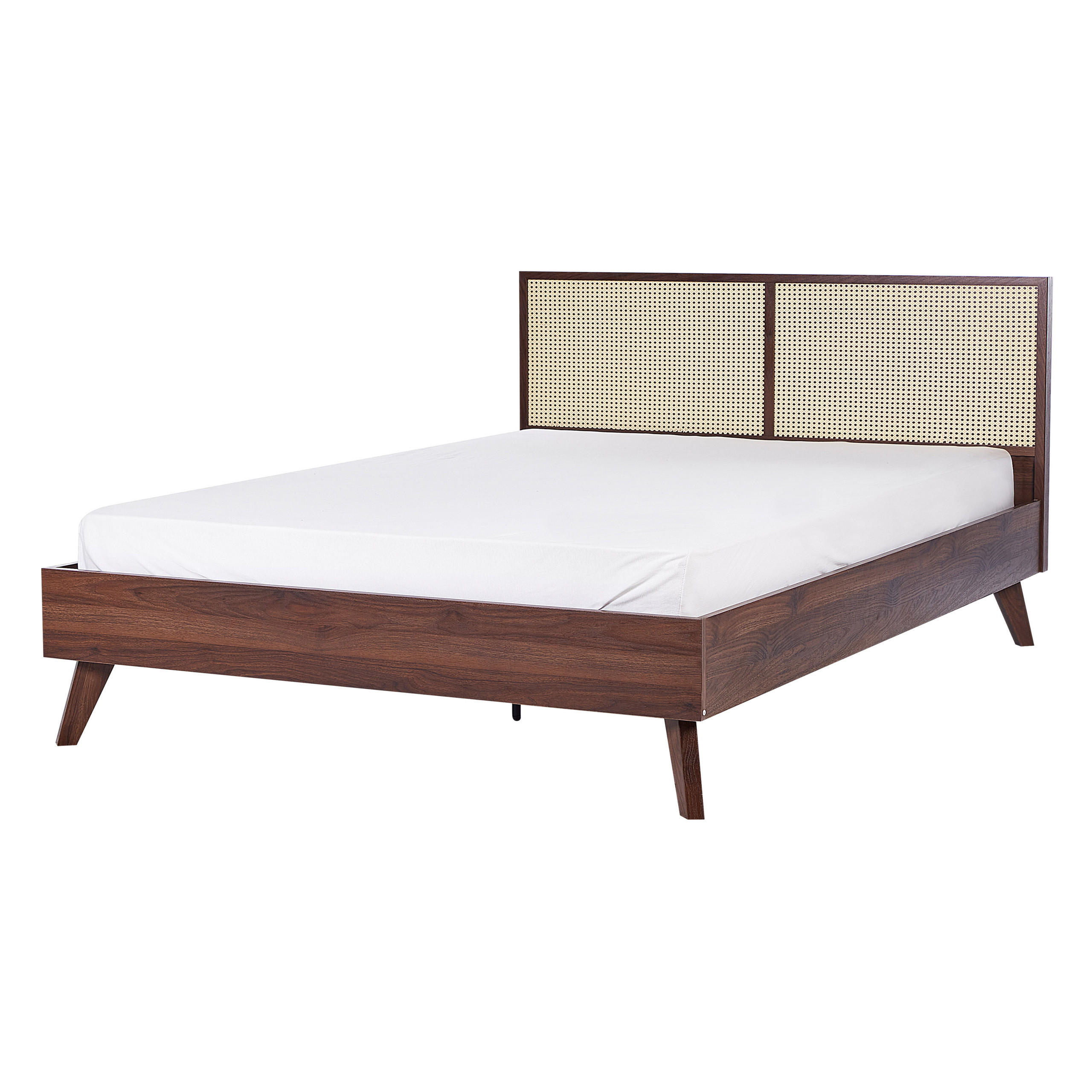 BETT mit Lattenrost 140/200 cm Braun Monpazier - Braun/Naturfarben, Holzwerkstoff (140/200cm) - Beliani