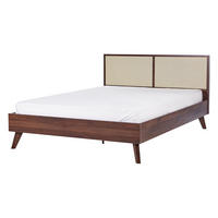 BETT mit Lattenrost 140/200 cm Braun Monpazier - Braun/Naturfarben, Holzwerkstoff (140/200cm) - Beliani