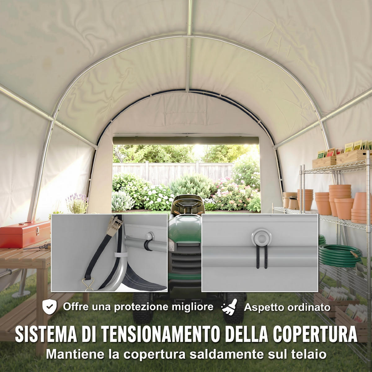 CARPORT Dunkelgrau 1 Stück - Dunkelgrau, Kunststoff/Metall (300/235/300cm) - GiPP