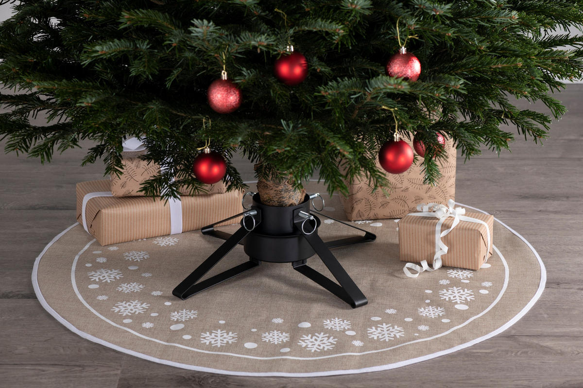 CHRISTBAUMSTÄNDER Metall 0,9 l - Schwarz, Metall (50/18.5cm)